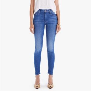 Mother the looker skinny jeans in bright eyes blue